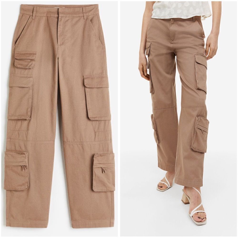H&M New Straight Multi Pocket Pants